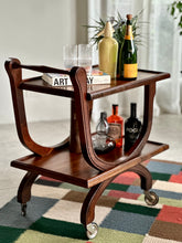 Load image into Gallery viewer, Vintage Two-Tier Drinks Trolley