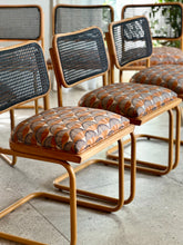 Load image into Gallery viewer, Set of Eight Mid-Century Cesca Chairs - Powder Coated and Upholstered