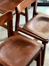 Load image into Gallery viewer, Set of 6 Kiaat Dining Chairs by DS Vorster & Co (4 with Leather)