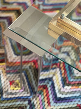 Load image into Gallery viewer, Mid-Century Chrome & Brass Coffee Table