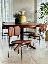 Load image into Gallery viewer, Slatted Top Round Dining Table