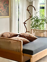 Load image into Gallery viewer, Vintage Beechwood Sleeper Couch