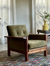 Load image into Gallery viewer, Pair of "Lubis" Armchairs in Olive Green