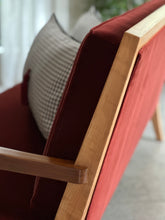 Load image into Gallery viewer, Vintage, Oak Framed Couch