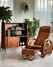 Load image into Gallery viewer, Retro Bookshelf with Sliding Doors