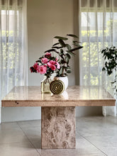 Load image into Gallery viewer, Travertine Square Dining Table