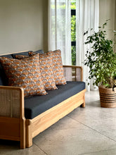Load image into Gallery viewer, Vintage Beechwood Sleeper Couch