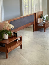 Load image into Gallery viewer, Artecasa Kiaat King Size Headboard & Attached Pedestals