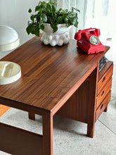 Load image into Gallery viewer, Retro Desk | Two-Tiered (with storage)