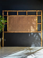 Load image into Gallery viewer, Bamboo & Rattan Double Bed Headboard
