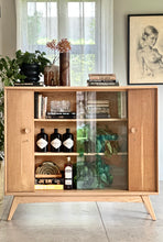 Load image into Gallery viewer, Oak Display / Drinks Cabinet