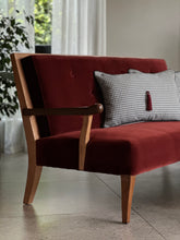 Load image into Gallery viewer, Vintage, Oak Framed Couch