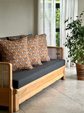 Load image into Gallery viewer, Vintage Beechwood Sleeper Couch