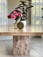 Load image into Gallery viewer, Travertine Square Dining Table