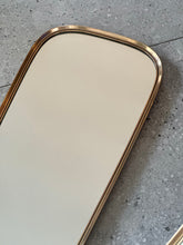 Load image into Gallery viewer, Medium Solid Brass Framed Vintage Mirror