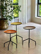 Load image into Gallery viewer, Set of Three Modernist Enamel Tray Side Tables