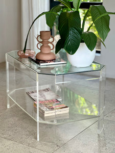 Acrylic Two Tiered Coffee / Side Table