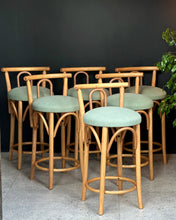 Load image into Gallery viewer, Set Of 6 Cane Kitchen/Bar Chairs