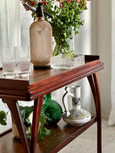 Load image into Gallery viewer, Vintage Two-Tier Drinks Trolley with Wishbone-style Legs