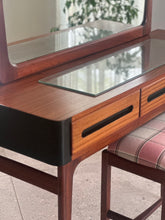 Load image into Gallery viewer, Mid-Century Dresser With Mirror And Stool