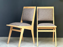 Load image into Gallery viewer, Pair Of Mid-Century Oak Dining Chairs