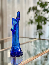 Load image into Gallery viewer, Vintage Five Finger Swung Glass Vase