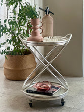 Load image into Gallery viewer, Vintage Metal Two-Tier Drinks Trolley