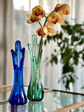 Load image into Gallery viewer, Vintage Five Finger Swung Glass Vase
