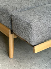 Load image into Gallery viewer, Mid-Century Oak Framed Couch/Daybed