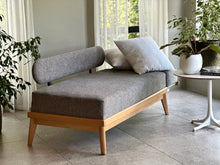 Load image into Gallery viewer, Mid-Century Oak Framed Couch/Daybed