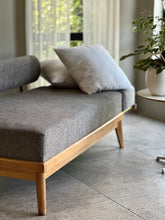 Load image into Gallery viewer, Mid-Century Oak Framed Couch/Daybed