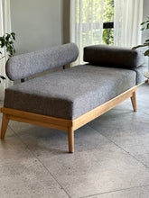 Load image into Gallery viewer, Mid-Century Oak Framed Couch/Daybed