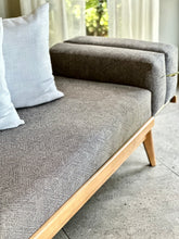 Load image into Gallery viewer, Mid-Century Oak Framed Couch/Daybed