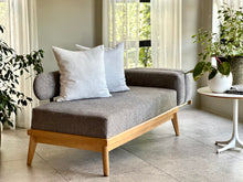 Load image into Gallery viewer, Mid-Century Oak Framed Couch/Daybed