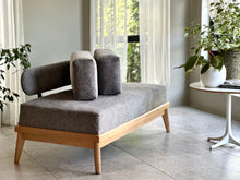 Load image into Gallery viewer, Mid-Century Oak Framed Couch/Daybed