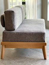 Load image into Gallery viewer, Mid-Century Oak Framed Couch/Daybed