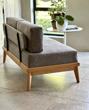 Load image into Gallery viewer, Mid-Century Oak Framed Couch/Daybed