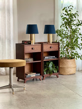 Load image into Gallery viewer, Upholstered Retro Footstool