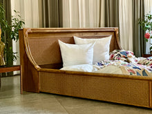 Load image into Gallery viewer, KING (XL) Cane & Rattan Bed with Headboard