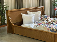 Load image into Gallery viewer, KING (XL) Cane & Rattan Bed with Headboard