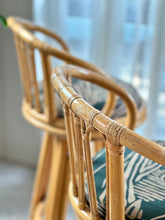 Load image into Gallery viewer, Set Of Vintage Cane Bar Chairs