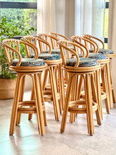 Load image into Gallery viewer, Set Of Vintage Cane Bar Chairs