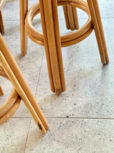 Load image into Gallery viewer, Set Of Vintage Cane Bar Chairs