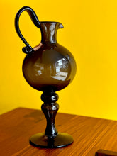 Load image into Gallery viewer, Ornate Art Glass Vase in Smokey Grey