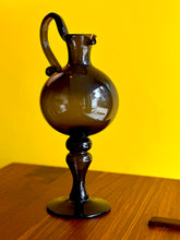 Load image into Gallery viewer, Ornate Art Glass Vase in Smokey Grey