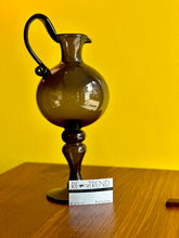 Load image into Gallery viewer, Ornate Art Glass Vase in Smokey Grey