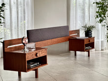 Load image into Gallery viewer, Double Headboard with Attached Pedestals