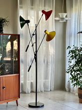 Load image into Gallery viewer, Retro Floor Lamp with Three Metal Shades
