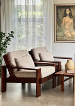 Load image into Gallery viewer, “Cubist” Pair of Armchairs - Solid Hardwood