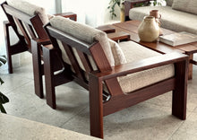 Load image into Gallery viewer, “Cubist” Pair of Armchairs - Solid Hardwood
